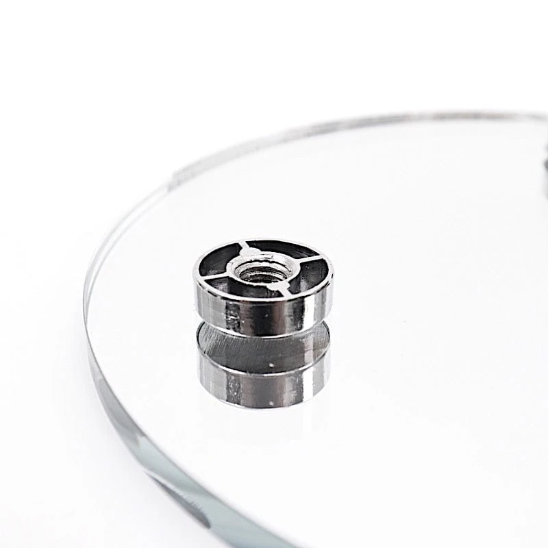 23" Tall 3 Arm Crystal Glass Round Candelabra Taper Candle Holder - Clear 9 23" Tall 3 Arm Crystal Glass Round Candelabra Taper Candle Holder - Clear - Image 7