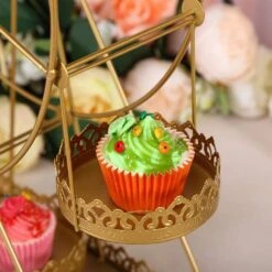 23" Tall Rotating Ferris Wheel Metal Cupcake Holders Stand - Gold 13 23" Tall Rotating Ferris Wheel Metal Cupcake Holders Stand - Gold -Optimal Home Decoration 23 tall rotating ferris wheel metal cupcake holders stand gold cake stnd whel gd 11396083318847