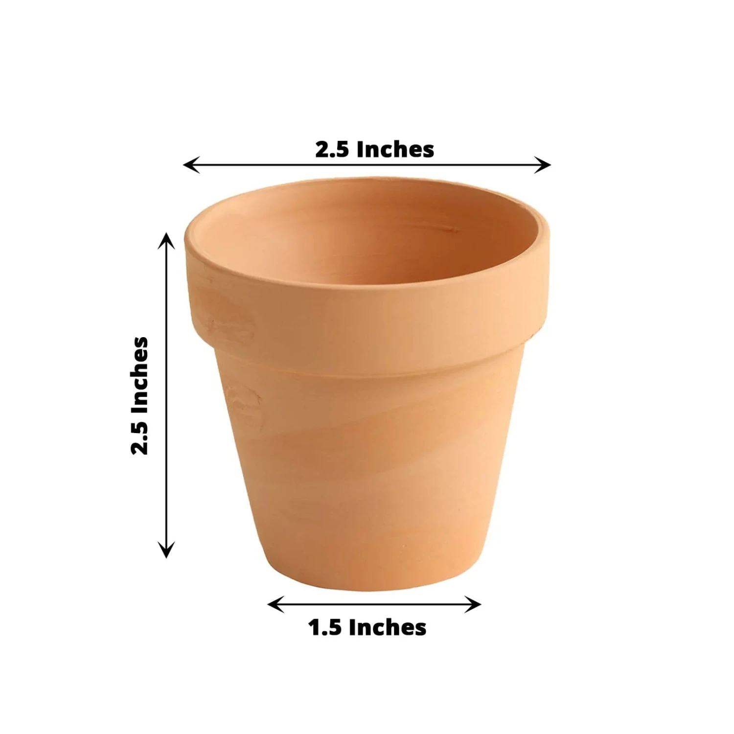 24 Mini Round 2.5" Ceramic Flower Plant Pots Succulent Planters - Terracotta 4 24 Mini Round 2.5" Ceramic Flower Plant Pots Succulent Planters - Terracotta - Image 2