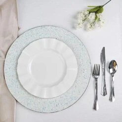 24 Pcs 13" Round Glitter Charger Plates -Optimal Home Decoration 24 pcs 13 round glitter charger plates 28992797048895