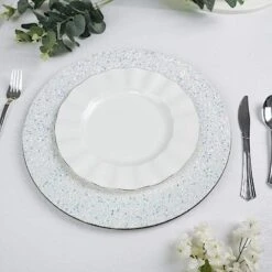 24 Pcs 13" Round Glitter Charger Plates -Optimal Home Decoration 24 pcs 13 round glitter charger plates 28992797081663