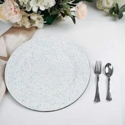 24 Pcs 13" Round Glitter Charger Plates -Optimal Home Decoration 24 pcs 13 round glitter charger plates 28992797147199