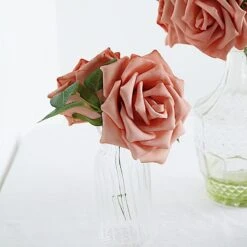 24 Pcs 5" Foam Rose Flowers Stems 34 24 Pcs 5" Foam Rose Flowers Stems -Optimal Home Decoration 24 pcs 5 foam rose flowers stems 28969329524799