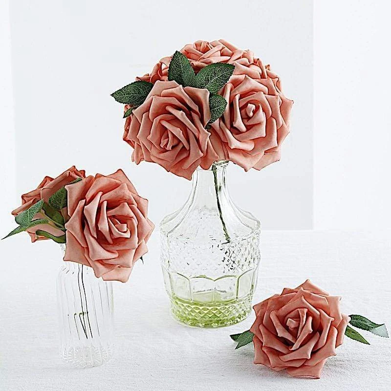 24 Pcs 5" Foam Rose Flowers Stems 16 24 Pcs 5" Foam Rose Flowers Stems - Image 14