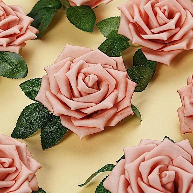 24 Pcs 5" Foam Rose Flowers Stems 17 24 Pcs 5" Foam Rose Flowers Stems - Image 15