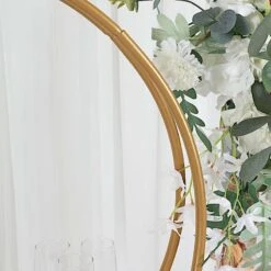 24" Round Double Frame Metal Floral Hoop Table Centerpiece - Gold 13 24" Round Double Frame Metal Floral Hoop Table Centerpiece - Gold -Optimal Home Decoration 24 round double frame metal floral hoop table centerpiece gold wod hopmet8 24 gold 30703350710335
