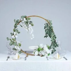 24" Round Metal Floral Hoop Standing Wreath Centerpiece Ring 27 24" Round Metal Floral Hoop Standing Wreath Centerpiece Ring -Optimal Home Decoration 24 round metal floral hoop standing wreath centerpiece ring 28968482046015