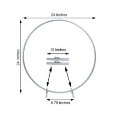 24" Round Metal Floral Hoop Standing Wreath Centerpiece Ring 30 24" Round Metal Floral Hoop Standing Wreath Centerpiece Ring -Optimal Home Decoration 24 round metal floral hoop standing wreath centerpiece ring 28968661286975