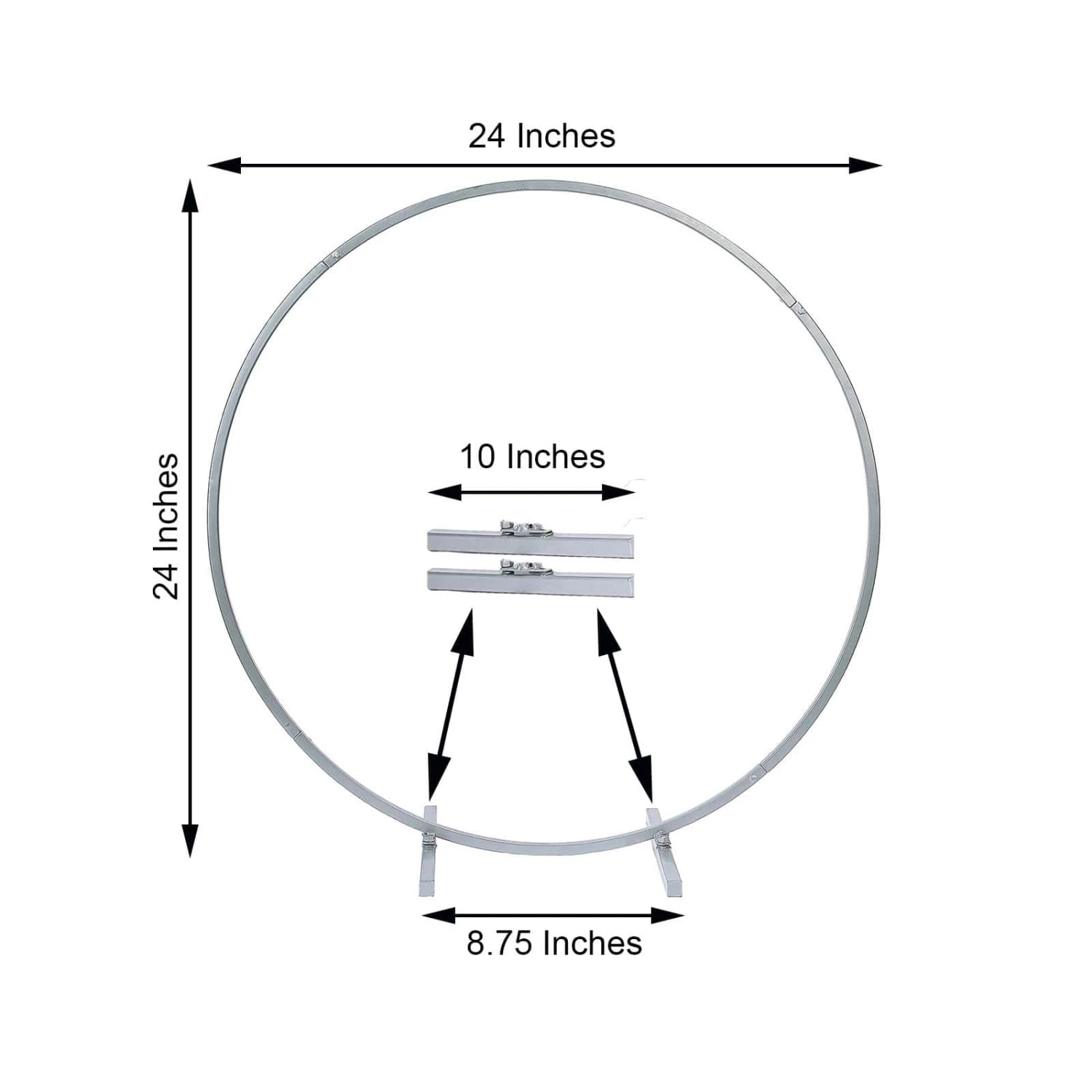 24" Round Metal Floral Hoop Standing Wreath Centerpiece Ring 13 24" Round Metal Floral Hoop Standing Wreath Centerpiece Ring - Image 11