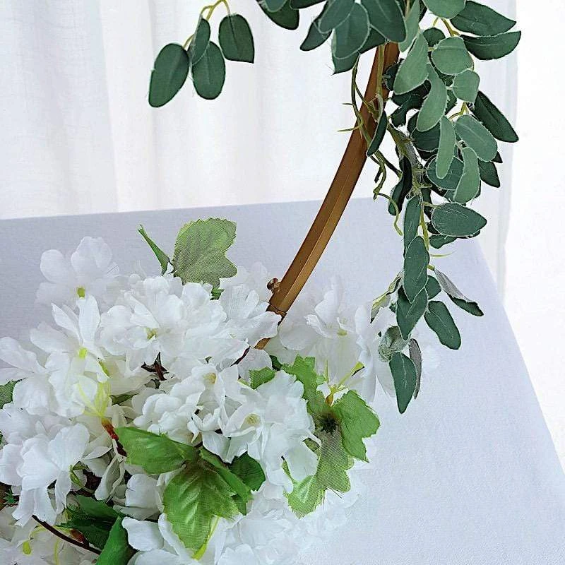 24" Round Metal Floral Hoop Standing Wreath Centerpiece Ring 6 24" Round Metal Floral Hoop Standing Wreath Centerpiece Ring - Image 4