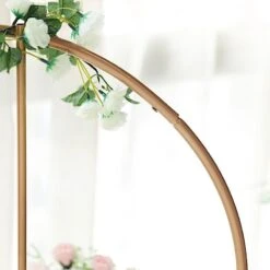 24" Round Metal Floral Hoop With Pillars Standing Wreath Table Centerpiece - Gold 14 24" Round Metal Floral Hoop With Pillars Standing Wreath Table Centerpiece - Gold -Optimal Home Decoration 24 round metal floral hoop with pillars standing wreath table centerpiece gold wod hopmet9 24 gold 30486781132863