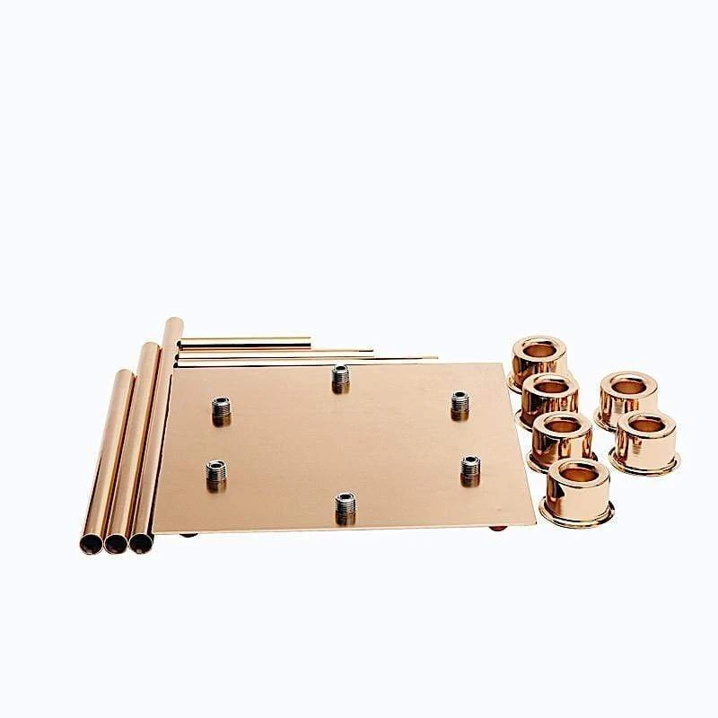 24" Tall Candelabra Candle Holder Centerpiece With Glass 7 24" Tall Candelabra Candle Holder Centerpiece With Glass - Image 5