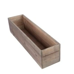 24" X 6" Natural Wood Rectangular Plant Holder Boxes Centerpieces -Optimal Home Decoration 24 x 6 natural wood rectangular plant holder boxes centerpieces wod plnt01 24x6 nat 28968484798527