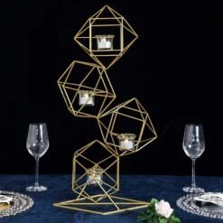 25.5" Tall Jointed Geometric Stand With Glass Votive Candle Holders 17 25.5" Tall Jointed Geometric Stand With Glass Votive Candle Holders -Optimal Home Decoration 25 5 tall jointed geometric stand with glass votive candle holders 28939821187135
