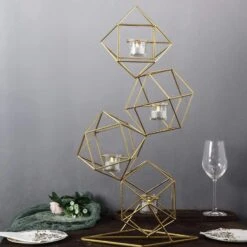 25.5" Tall Jointed Geometric Stand With Glass Votive Candle Holders 26 25.5" Tall Jointed Geometric Stand With Glass Votive Candle Holders -Optimal Home Decoration 25 5 tall jointed geometric stand with glass votive candle holders 28939821449279