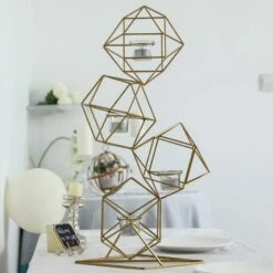 25.5" Tall Jointed Geometric Stand With Glass Votive Candle Holders 25 25.5" Tall Jointed Geometric Stand With Glass Votive Candle Holders -Optimal Home Decoration 25 5 tall jointed geometric stand with glass votive candle holders 28939821482047