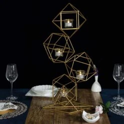 25.5" Tall Jointed Geometric Stand With Glass Votive Candle Holders 27 25.5" Tall Jointed Geometric Stand With Glass Votive Candle Holders -Optimal Home Decoration 25 5 tall jointed geometric stand with glass votive candle holders 28939821514815