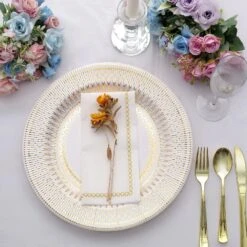 25 Round 13" Vintage Style Paper Serving Plates - Gold And White -Optimal Home Decoration 25 round 13 vintage style paper serving plates gold and white dsp chrg r0021 whtgd 30923078828095