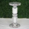 26" Tall Wedding Column Riser With Pearls And Mirror Mosaic - Silver And White -Optimal Home Decoration 26 tall wedding column riser with pearls and mirror mosaic silver and white prop prl007 silv 4746639638591