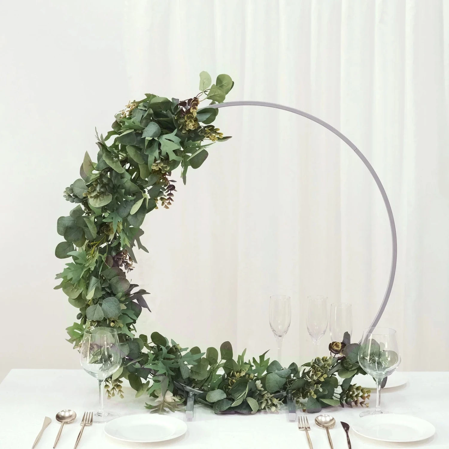 28" Round Metal Floral Hoop Standing Wreath Centerpiece Ring 19 28" Round Metal Floral Hoop Standing Wreath Centerpiece Ring - Image 17