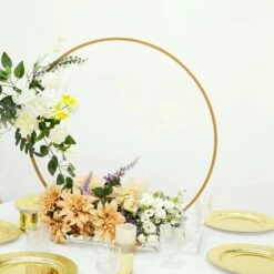 28" Round Metal Floral Hoop Standing Wreath Centerpiece Ring 25 28" Round Metal Floral Hoop Standing Wreath Centerpiece Ring -Optimal Home Decoration 28 round metal floral hoop standing wreath centerpiece ring 30489725632575