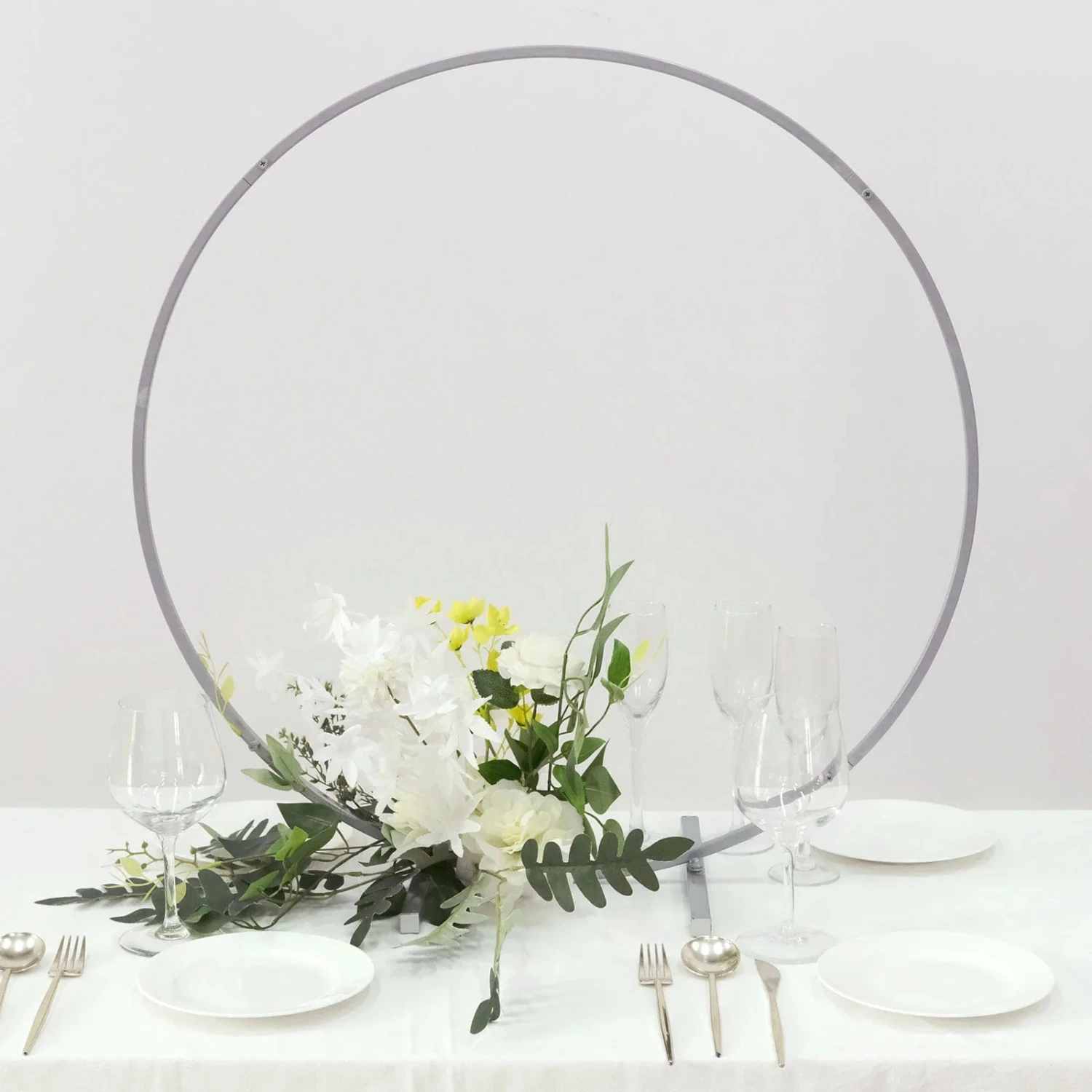 28" Round Metal Floral Hoop Standing Wreath Centerpiece Ring 14 28" Round Metal Floral Hoop Standing Wreath Centerpiece Ring - Image 12