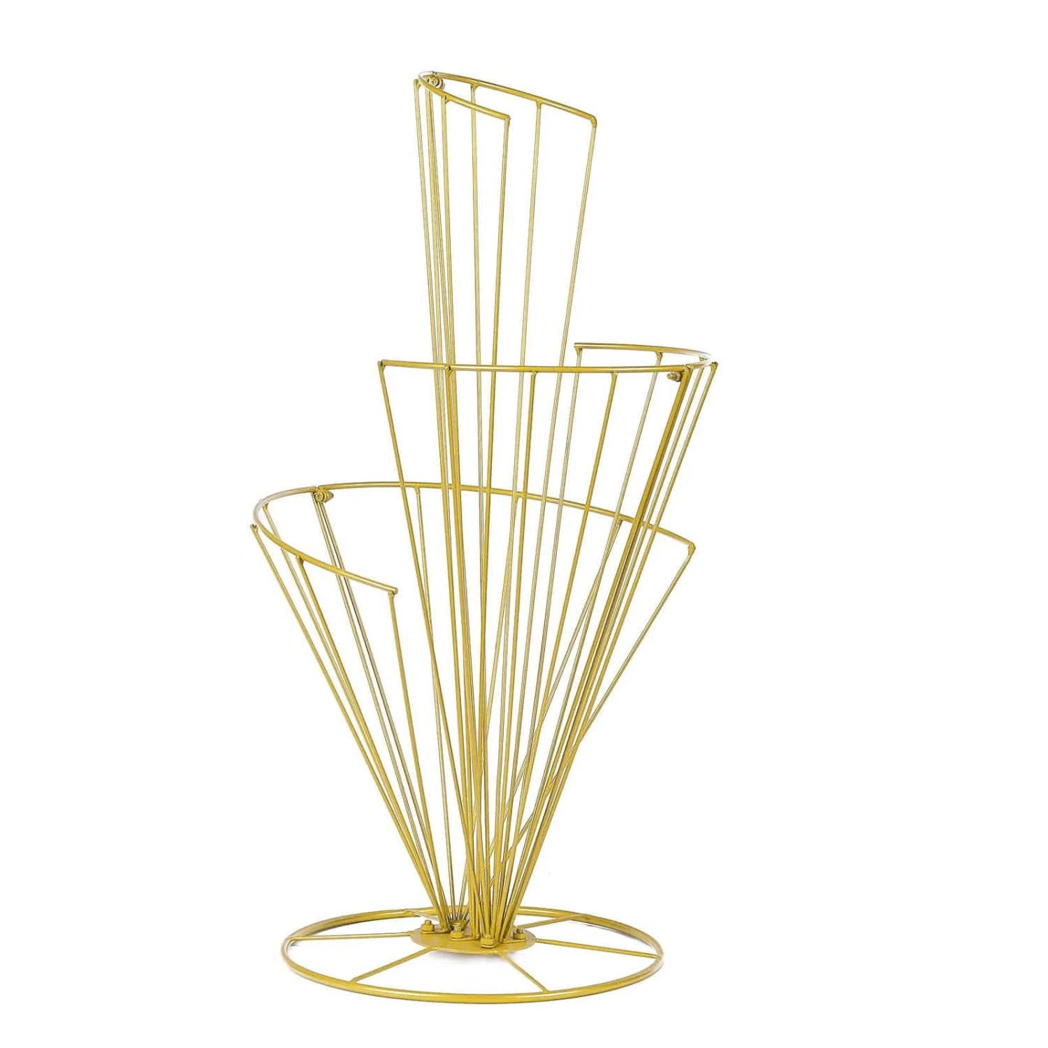 28" Spiral Metal Flower Display Stand Wedding Table Centerpiece - Gold 6 28" Spiral Metal Flower Display Stand Wedding Table Centerpiece - Gold - Image 4