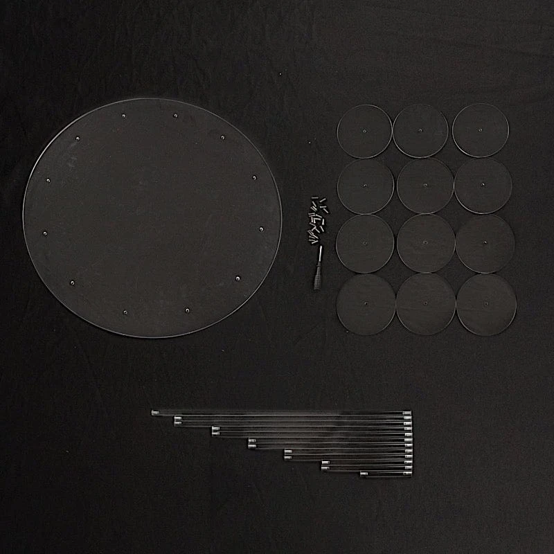 29" Tiered 12 Arm Round Acrylic Cupcake Holder Dessert Display Stand - Clear 10 29" Tiered 12 Arm Round Acrylic Cupcake Holder Dessert Display Stand - Clear - Image 8