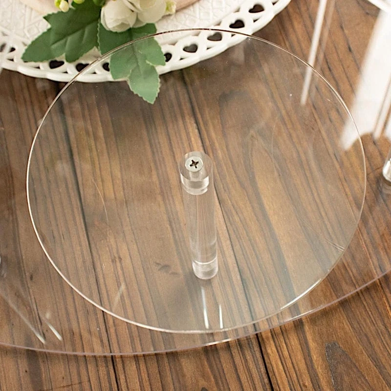 29" Tiered 12 Arm Round Acrylic Cupcake Holder Dessert Display Stand - Clear 11 29" Tiered 12 Arm Round Acrylic Cupcake Holder Dessert Display Stand - Clear - Image 9
