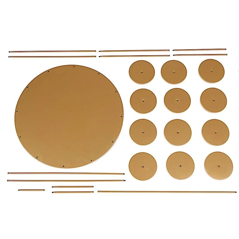 29" Tiered 12 Arm Round Metal Cupcake Holder Dessert Display Stand - Gold 7 29" Tiered 12 Arm Round Metal Cupcake Holder Dessert Display Stand - Gold - Image 5