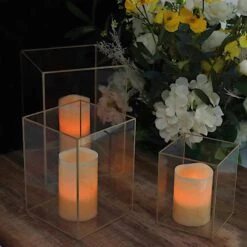 3 Acrylic With Metal Frame Pillar Candle Holders - Clear And Gold 17 3 Acrylic With Metal Frame Pillar Candle Holders - Clear And Gold -Optimal Home Decoration 3 acrylic with metal frame pillar candle holders clear and gold plst vase rec01 set gold 28896829931583