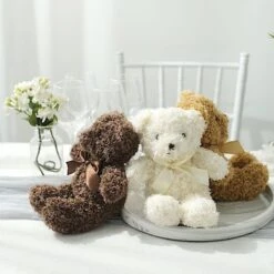 3 Cute 7" Stuffed Teddy Bears Plush Toys Gifts And Party Favors - Assorted -Optimal Home Decoration 3 cute 7 stuffed teddy bears plush toys gifts and party favors assorted deco bear01 set 30452534771775