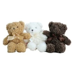 3 Cute 7" Stuffed Teddy Bears Plush Toys Gifts And Party Favors - Assorted