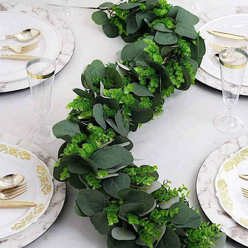 3 Ft Long Artificial Eucalyptus And Boxwood Foliage Garlands - Light Frosted Green 11 3 Ft Long Artificial Eucalyptus And Boxwood Foliage Garlands - Light Frosted Green - Image 10