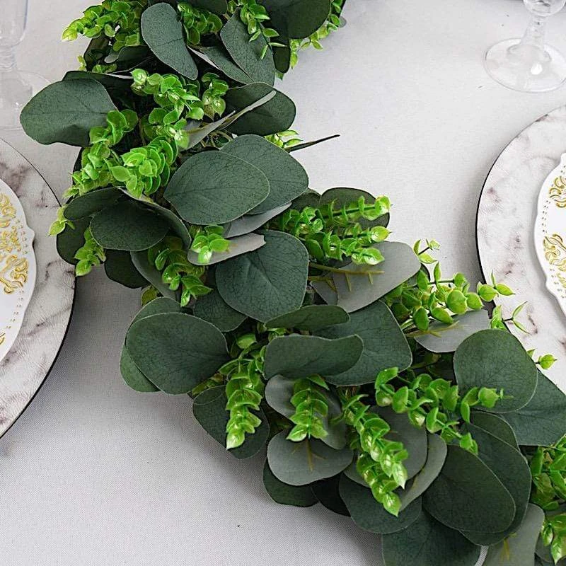 3 Ft Long Artificial Eucalyptus And Boxwood Foliage Garlands - Light Frosted Green 14 3 Ft Long Artificial Eucalyptus And Boxwood Foliage Garlands - Light Frosted Green - Image 13