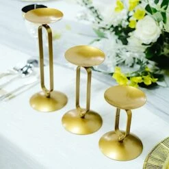 3 Geometric Oval Metal Pillar Candle Holders - Gold 13 3 Geometric Oval Metal Pillar Candle Holders - Gold -Optimal Home Decoration 3 geometric oval metal pillar candle holders gold iron cand pl001 set gold 29445448269887