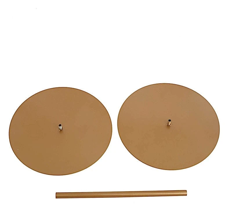 3 Round Metal Cupcake Stands Dessert Pedestals - Gold 15 3 Round Metal Cupcake Stands Dessert Pedestals - Gold - Image 13