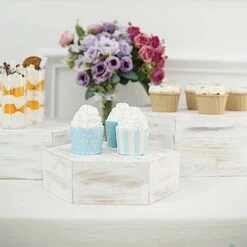 3 Hexagon Wooden Cake Stand Cupcake Dessert Holder - Whitewashed 20 3 Hexagon Wooden Cake Stand Cupcake Dessert Holder - Whitewashed -Optimal Home Decoration 3 hexagon wooden cake stand cupcake dessert holder whitewashed cake wod009 set wht 30768852926527
