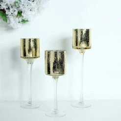 3 Long Stem Mercury Glass Vases Candle Holders 19 3 Long Stem Mercury Glass Vases Candle Holders -Optimal Home Decoration 3 long stem mercury glass vases candle holders 28968370667583