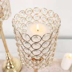 3 Metal Goblet With Acrylic Beads Votive Candle Holders Centerpieces - Gold 14 3 Metal Goblet With Acrylic Beads Votive Candle Holders Centerpieces - Gold -Optimal Home Decoration 3 metal goblet with acrylic beads votive candle holders centerpieces gold chdlr cand 033 set gold 30060087935039