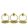3 Metal Ring Taper Candle Holders With Round Base - Gold 1 3 Metal Ring Taper Candle Holders With Round Base - Gold -Optimal Home Decoration 3 metal ring taper candle holders with round base gold iron cand tp004 gold 29458990071871