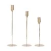 3 Metal Taper Candle Holders Candlestick Stands With Round Base - Gold 1 3 Metal Taper Candle Holders Candlestick Stands With Round Base - Gold -Optimal Home Decoration 3 metal taper candle stands with round solid base gold iron cand tp016 gold 30904991252543