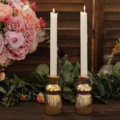 3 Metallic 5" Fluted Ball Neck Ribbed Ceramic Taper Candle Holders - Gold 16 3 Metallic 5" Fluted Ball Neck Ribbed Ceramic Taper Candle Holders - Gold -Optimal Home Decoration 3 metallic 5 fluted ball neck ribbed ceramic taper candle holders gold cand hold tp003 5 gold 30898600902719