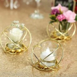 3 Pcs 3" Tall Geometric Metal Round Votive Candle Holders Flower Vases - Gold 17 3 Pcs 3" Tall Geometric Metal Round Votive Candle Holders Flower Vases - Gold -Optimal Home Decoration 3 pcs 3 tall geometric metal round votive candle holders flower vases gold iron cand 012 gold 28544590282815