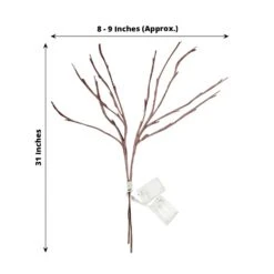 3 LED Trees 31" Battery Operated Lighted Artificial Branches 26 3 LED Trees 31" Battery Operated Lighted Artificial Branches -Optimal Home Decoration 3 pcs 31 tall branches with 60 led lights white 30802474926143