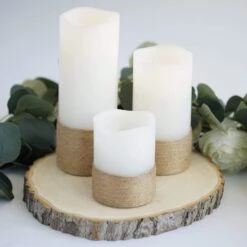 3 Pcs 4" 6" 8" Tall LED Pillar Candles Lights With Remote Control - Natural -Optimal Home Decoration 3 pcs 4 6 8 tall led pillar candles lights with remote control natural led cand pl02 nat 11764521402431