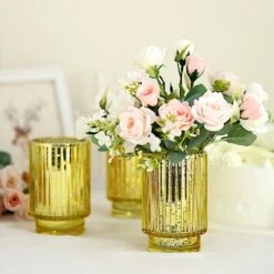 3 Pcs 5" Speckled Mercury Glass Votive Candle Holders -Optimal Home Decoration 3 pcs 5 speckled mercury glass votive candle holders 29012811415615
