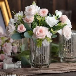 3 Pcs 5" Speckled Mercury Glass Votive Candle Holders -Optimal Home Decoration 3 pcs 5 speckled mercury glass votive candle holders 29012812103743