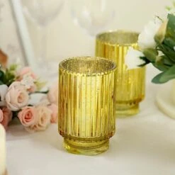 3 Pcs 5" Speckled Mercury Glass Votive Candle Holders -Optimal Home Decoration 3 pcs 5 speckled mercury glass votive candle holders 29013010284607