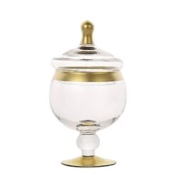 3 Pcs Glass Apothecary Jars Containers With Lids - Clear With Gold Trim 15 3 Pcs Glass Apothecary Jars Containers With Lids - Clear With Gold Trim -Optimal Home Decoration 3 pcs glass apothecary jars containers with lids clear with gold trim glas jar07 gold 28553829220415